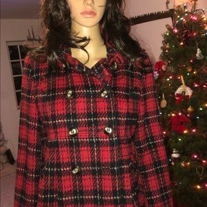 Cute jacket by Hydraulic red ,black and  white no rips , stains or tears .